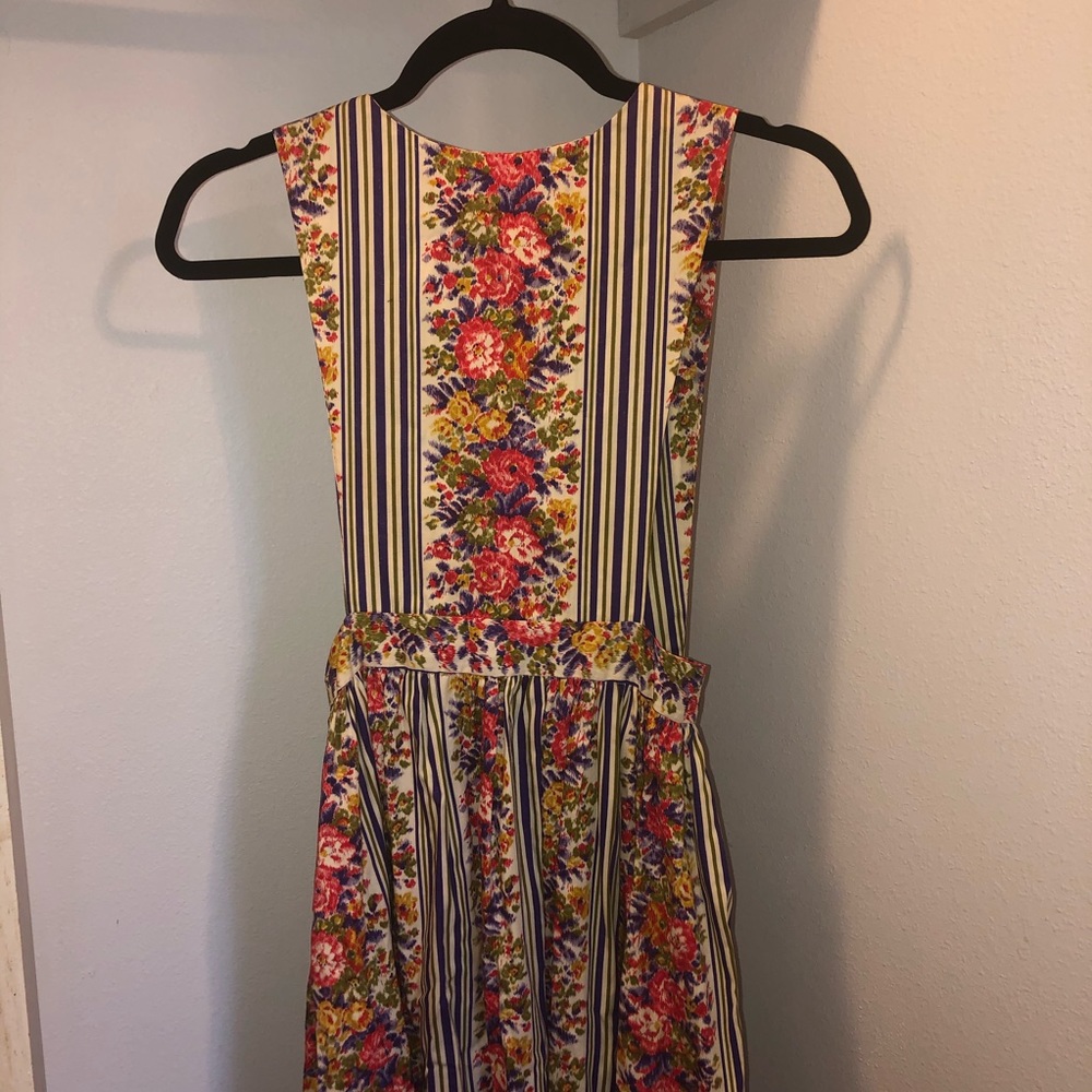 VTG Hand-sown floral overall dress